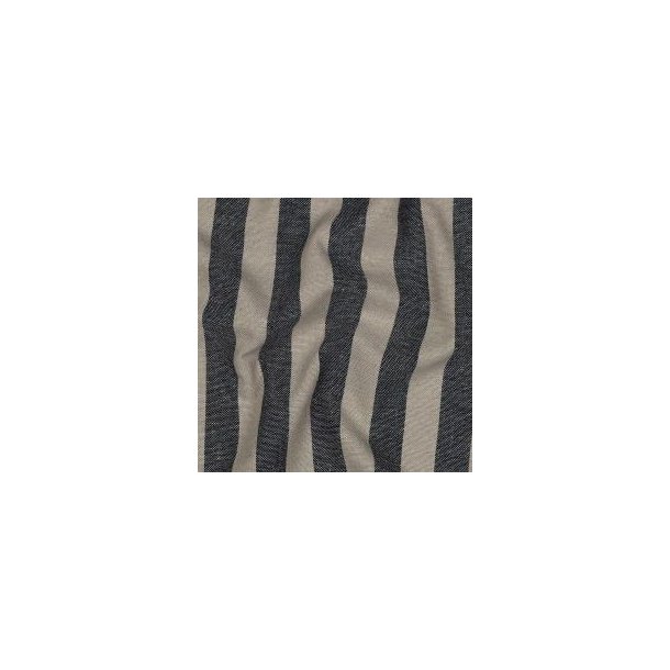 Linen viscose Yarn dyed Stripes, Navy