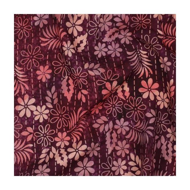 Handcrafted batik bomuld , Cerise