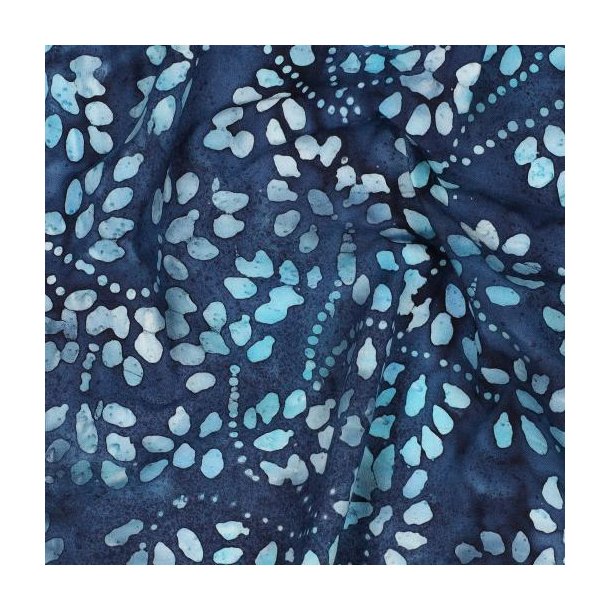 Handcrafted batik bomuld , Navy