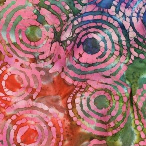 Handcrafted batik bomuld, Multicolour