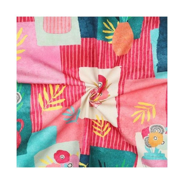 Canvas digital Tossed Vases Nerida Hansen, Light pink