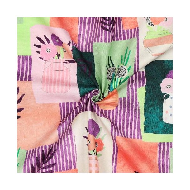 Canvas digital Tossed Vases Nerida Hansen, Pastel pink