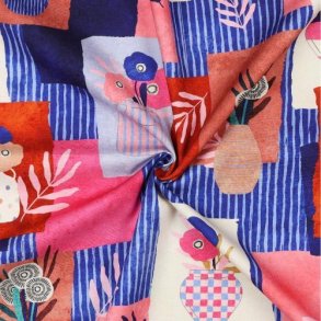 Canvas digital Tossed Vases Nerida Hansen, Sky blue