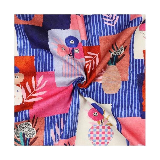 Canvas digital Tossed Vases Nerida Hansen, Sky blue