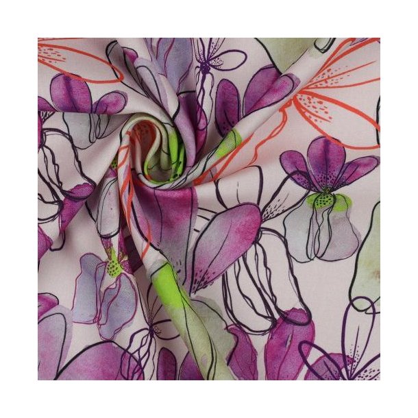 Lenzing viscose digital Mr  Beardy, Pastel pink