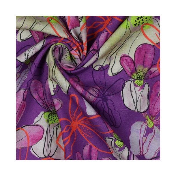 Lenzing viscose digital Mr Beardy, Purple