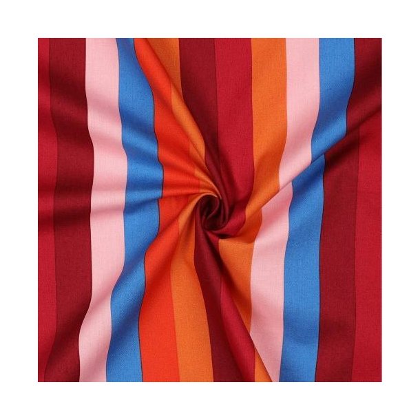 Fine poplin summer stripe Nerida Hansen, Bordeaux