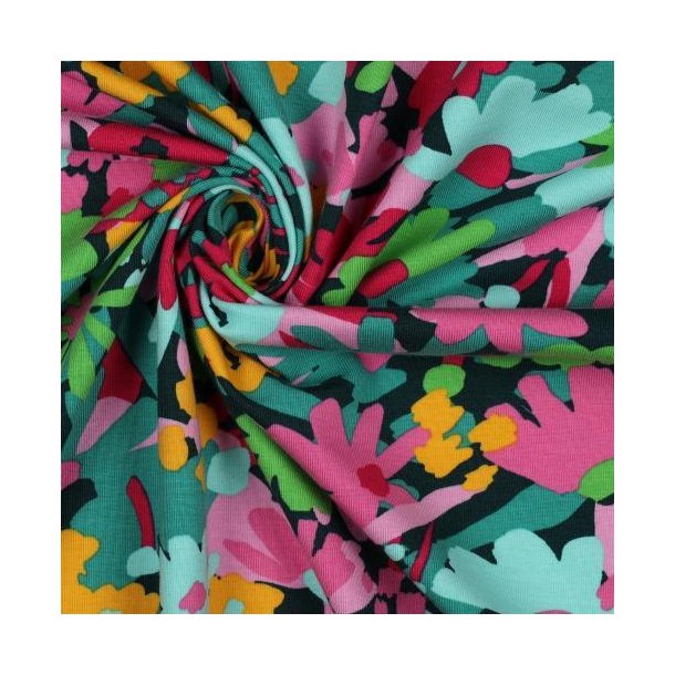 Gots jersey Pop blossom, Nerida Hansen, Petrol