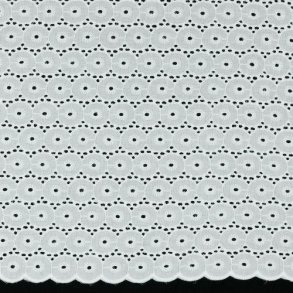 Broderi anglaise 2-sidet, White