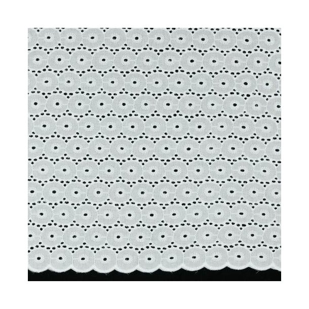 Broderi anglaise 2-sidet, White