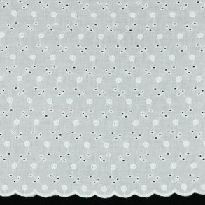 Broderi anglaise 2-sidet, White