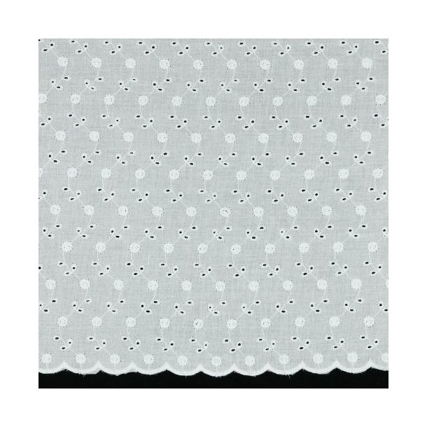 Broderi anglaise 2-sidet, White