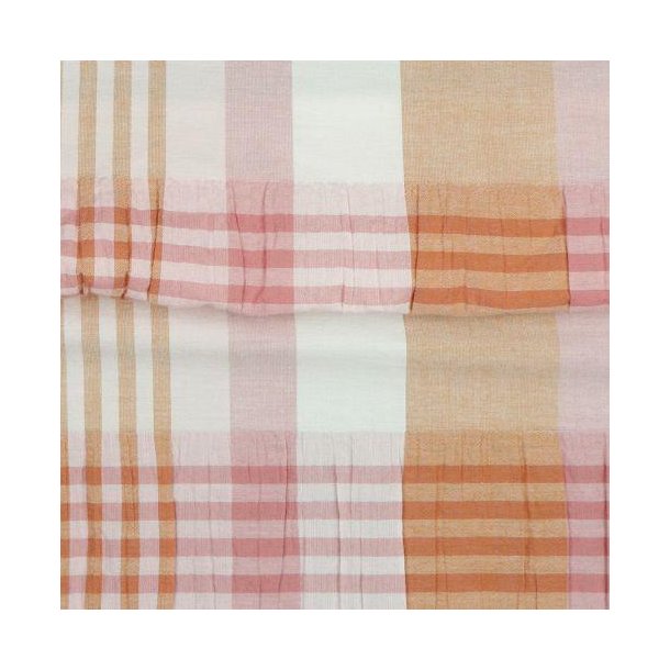 Ternet bomuld m/smockeffekt, Old rose