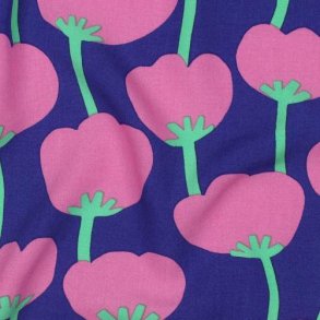 �kotex viscose Poppies Nerida Hansen, Royal blue