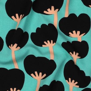�kotex viscose Poppies Nerida Hansen, Sea blue
