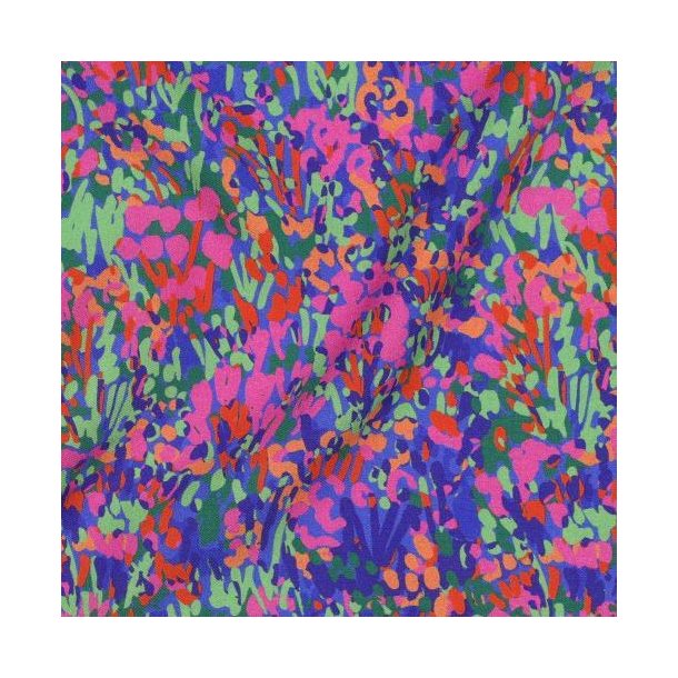 �kotex viscose digital Colorful garden, Nerida Hansen, Light blue