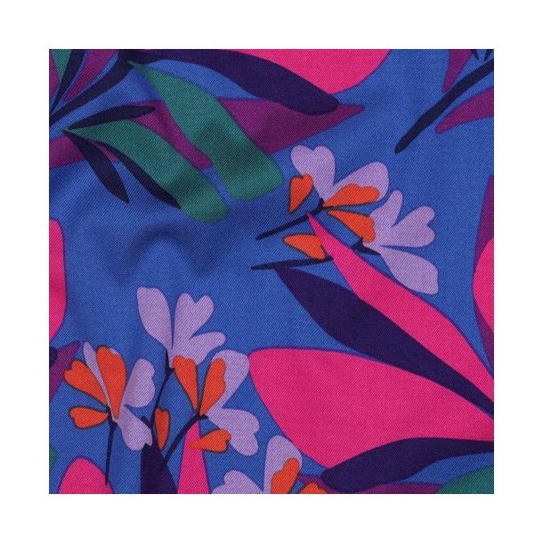 Rosella/viscose stretch Spring garden Nerida Hansen, Royal blue/magenta