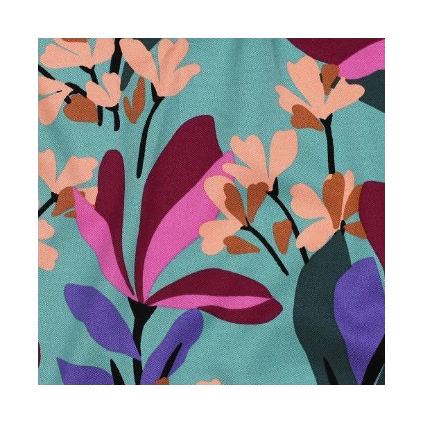 Rosella/viscose stretch Spring Garden Nerida Hansen, Sea blue