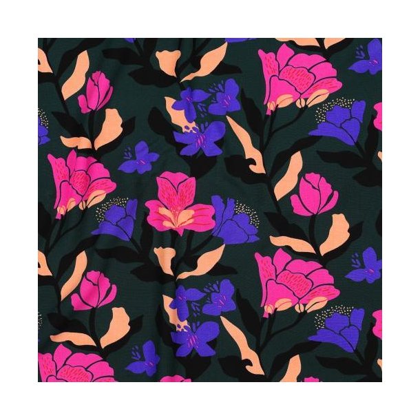 �kotex viscose Amira Floral Nerida Hansen, Dark green