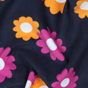 Babycord Flowers, Navy