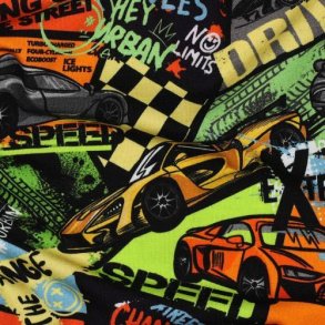 �kotex bomulds jersey Fast cars, Multicolour
