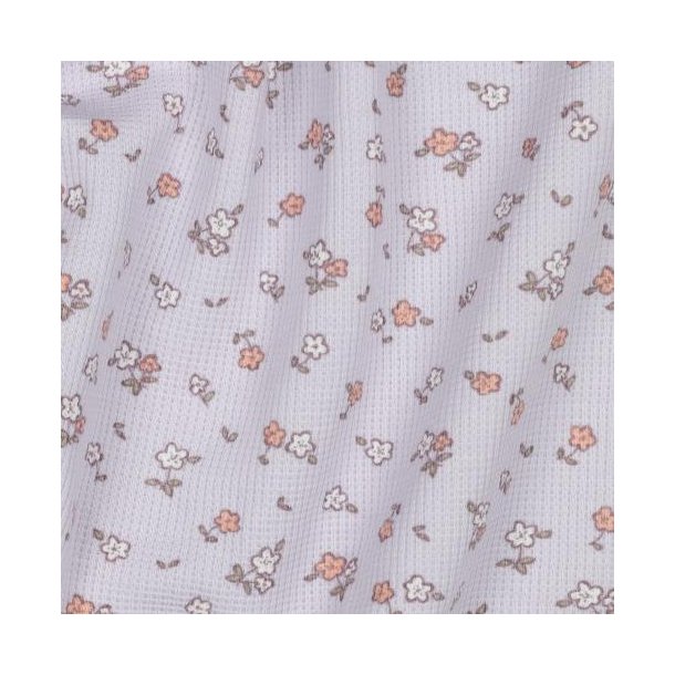 Waffel jersey Flowers, Lavender