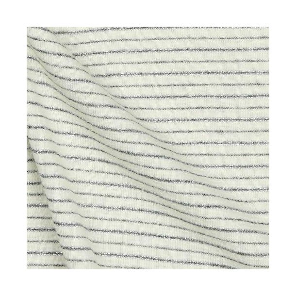 Jersey m/n�lestrib, Ecru