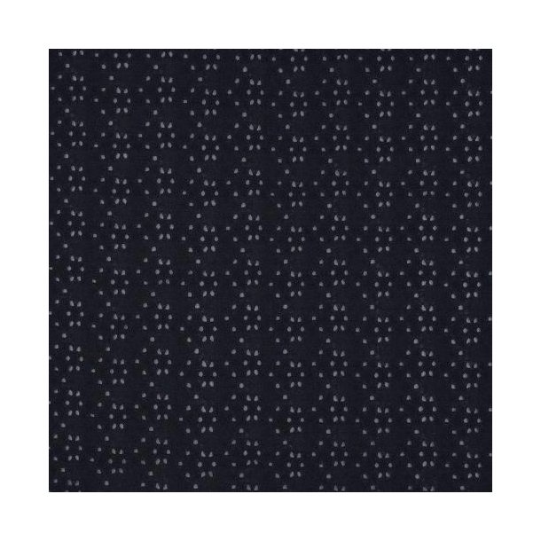 Polyester m/print, Navy