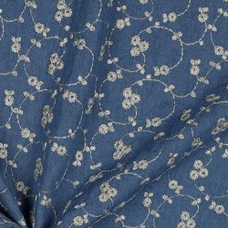 Jeans Embroidery lurex, Blue