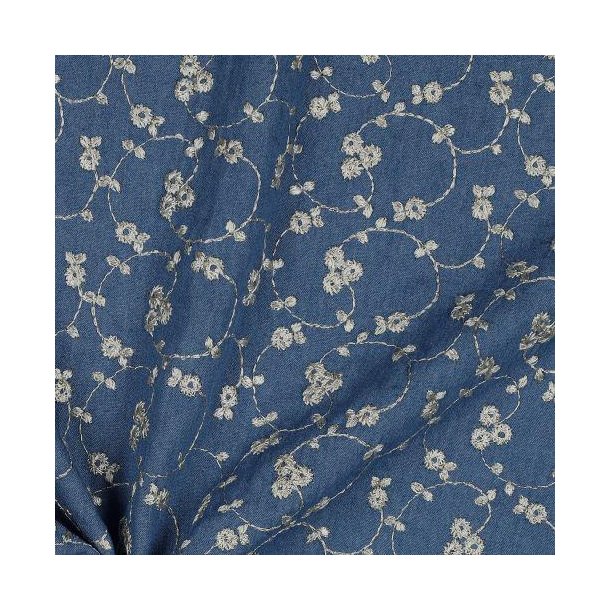 Jeans Embroidery lurex, Blue