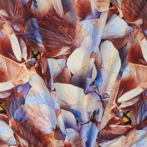 Radiance/viscose digital Leaves, Aqua