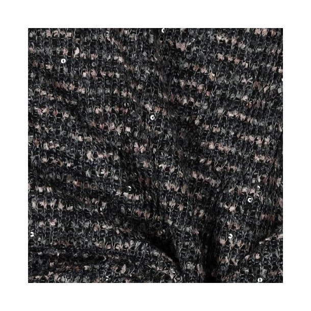Knit with spangle, Powder grey
