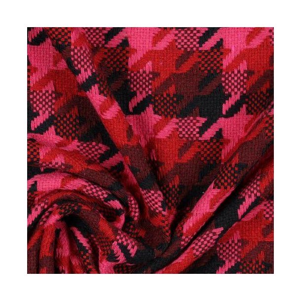 Ternet Kjole/dragt stof, Cerise