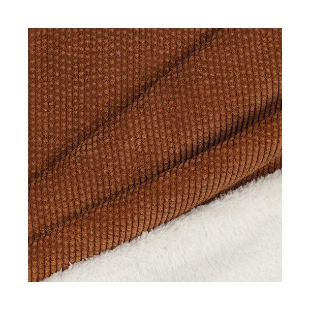 Faux fur m/babyfl�jl p� bagsiden, Rust