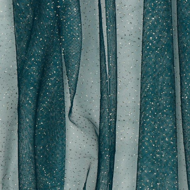 Royal Tule/tyl sparkle Glimmer Petrol/Gold