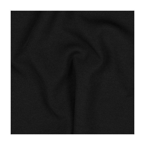 Cotton Interlock Jersey, Black