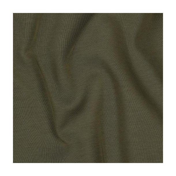 Cotton Interlock jersey, Army green