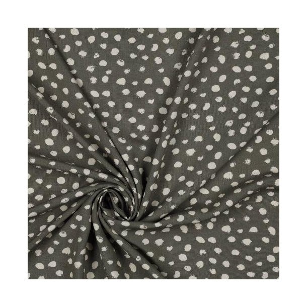 Viscose Dots, Army Green