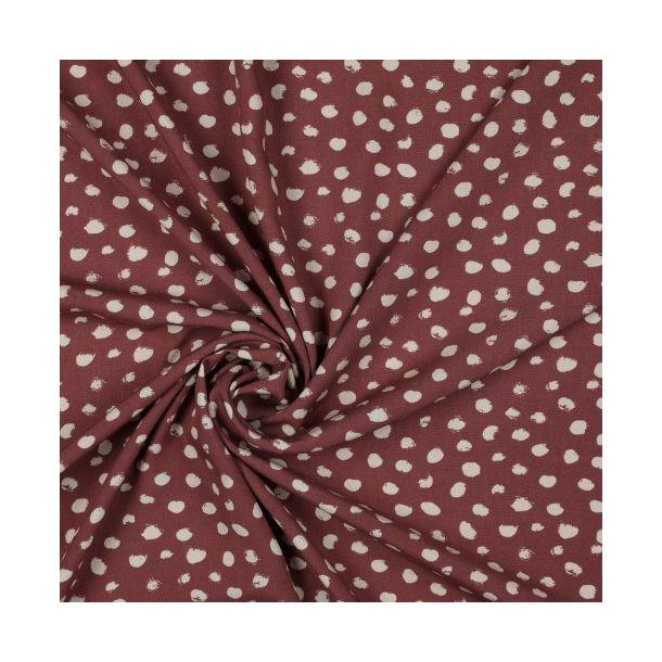 Viscose Dots, Dark rose