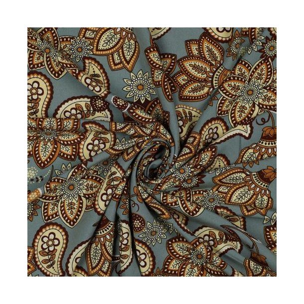 Radiance/viscose Paisley, Old green