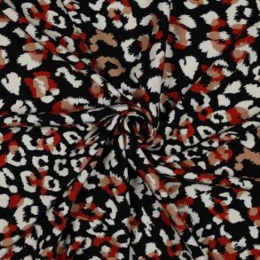 Radiance/viscose Animal skin, Black