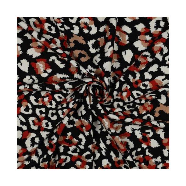 Radiance/viscose Animal skin, Black