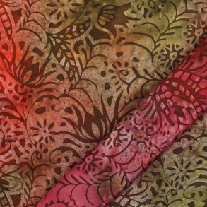 Unique crafted batik cotton, Coral