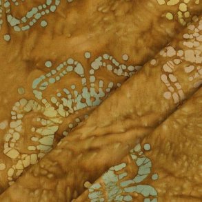 Unique crafted Batik cotton, Ochre