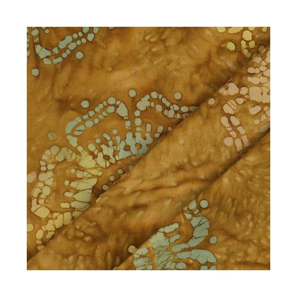 Unique crafted Batik cotton, Ochre