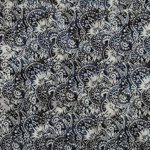 Unique crafted Batik cotton, Dark navy