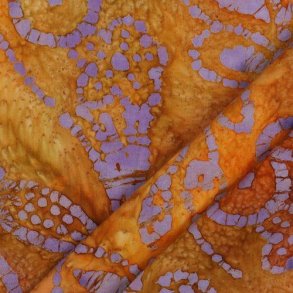 Unique crafted Batik cotton, Ochre