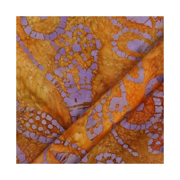 Unique crafted Batik cotton, Ochre