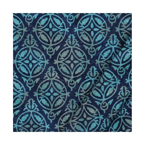 Unique crafted Batik cotton, Blue