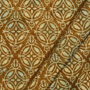Unique crafted Batik cotton, Ochre